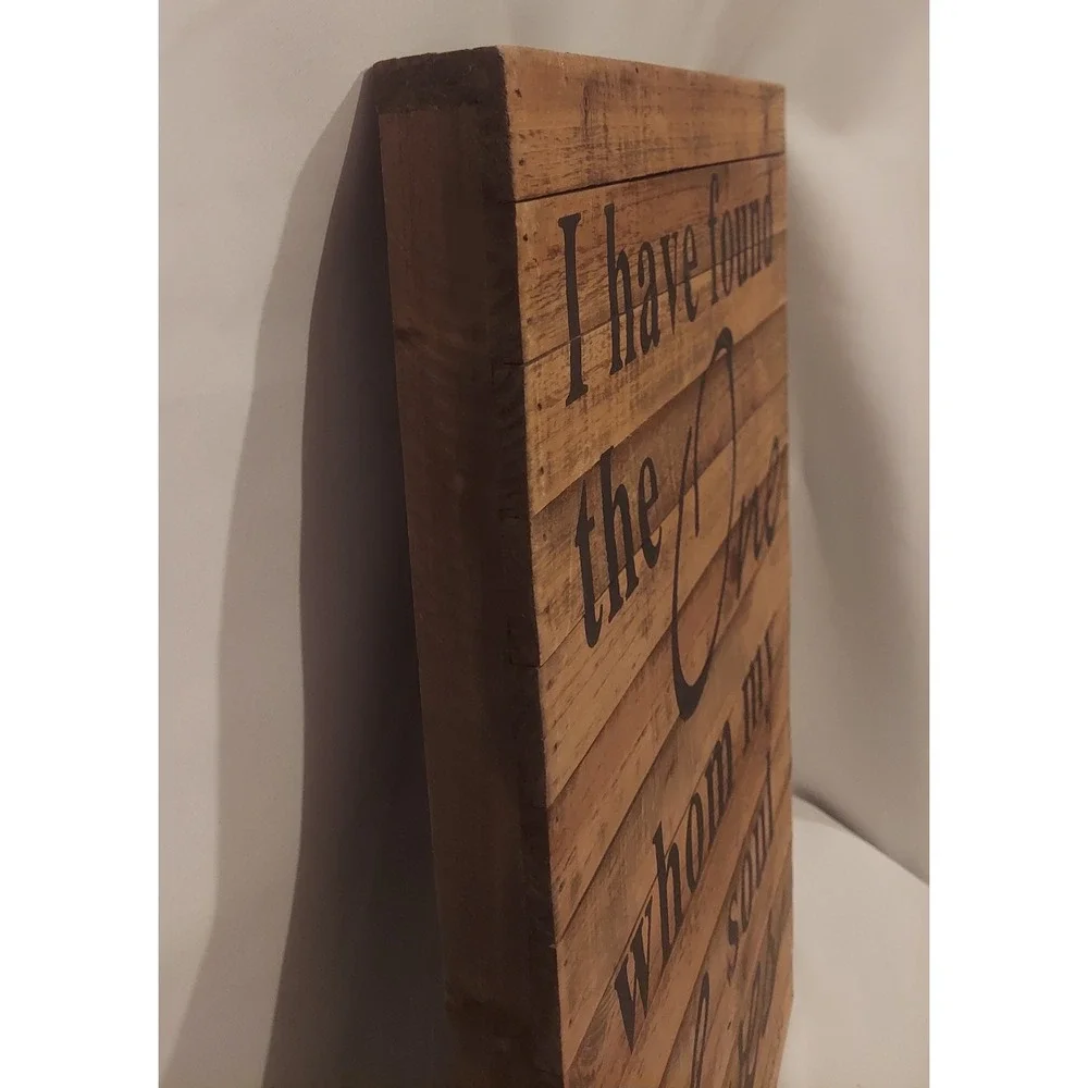 Rustic Farmhouse Song of Solomon 3:4 Scripture Bible Verse Wall Art Wood Decor